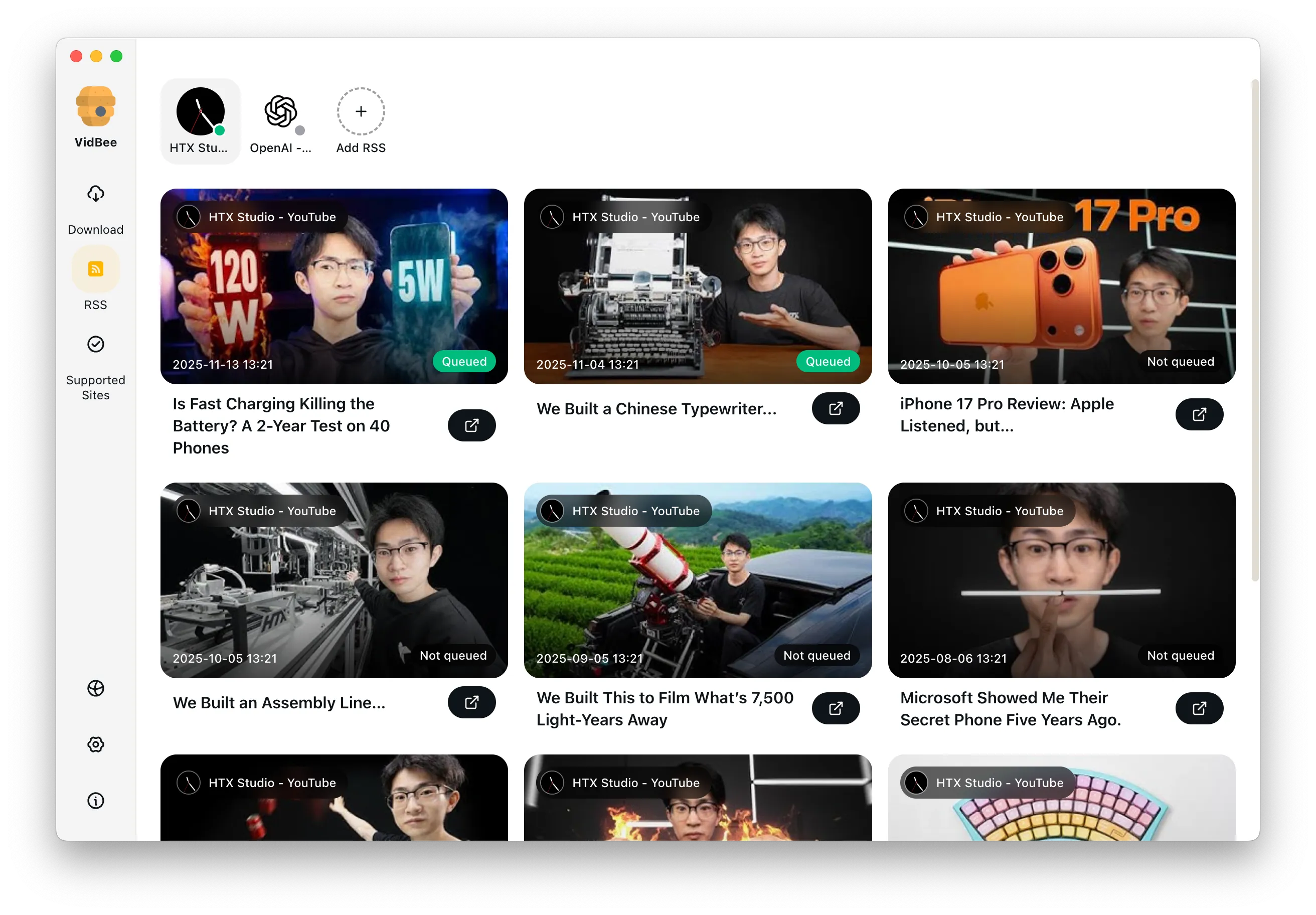 Video Content Management Interface