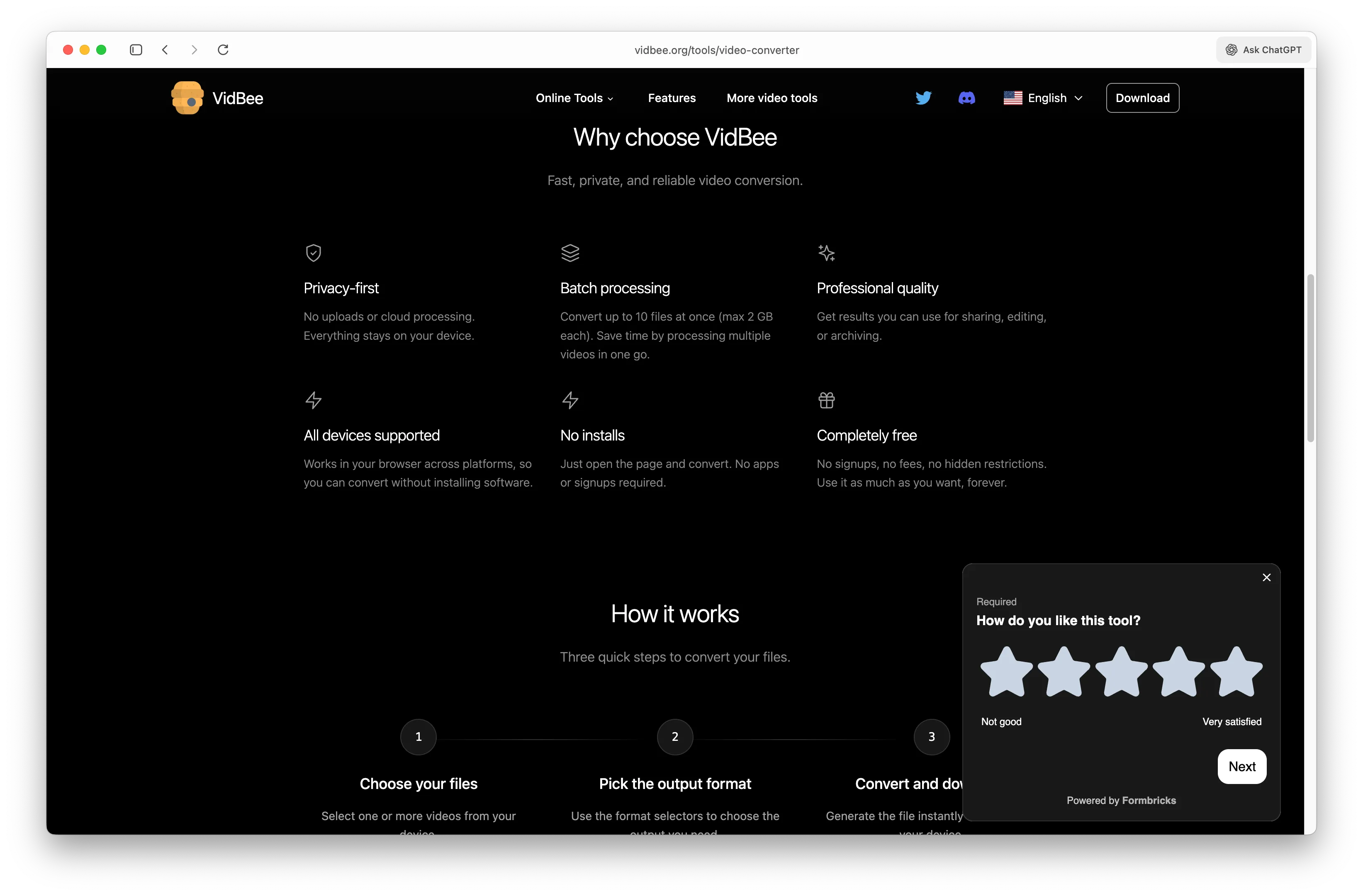 Online Video Converter Interface